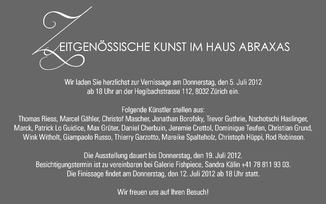 Einladung Abraxas Einladung Abraxas